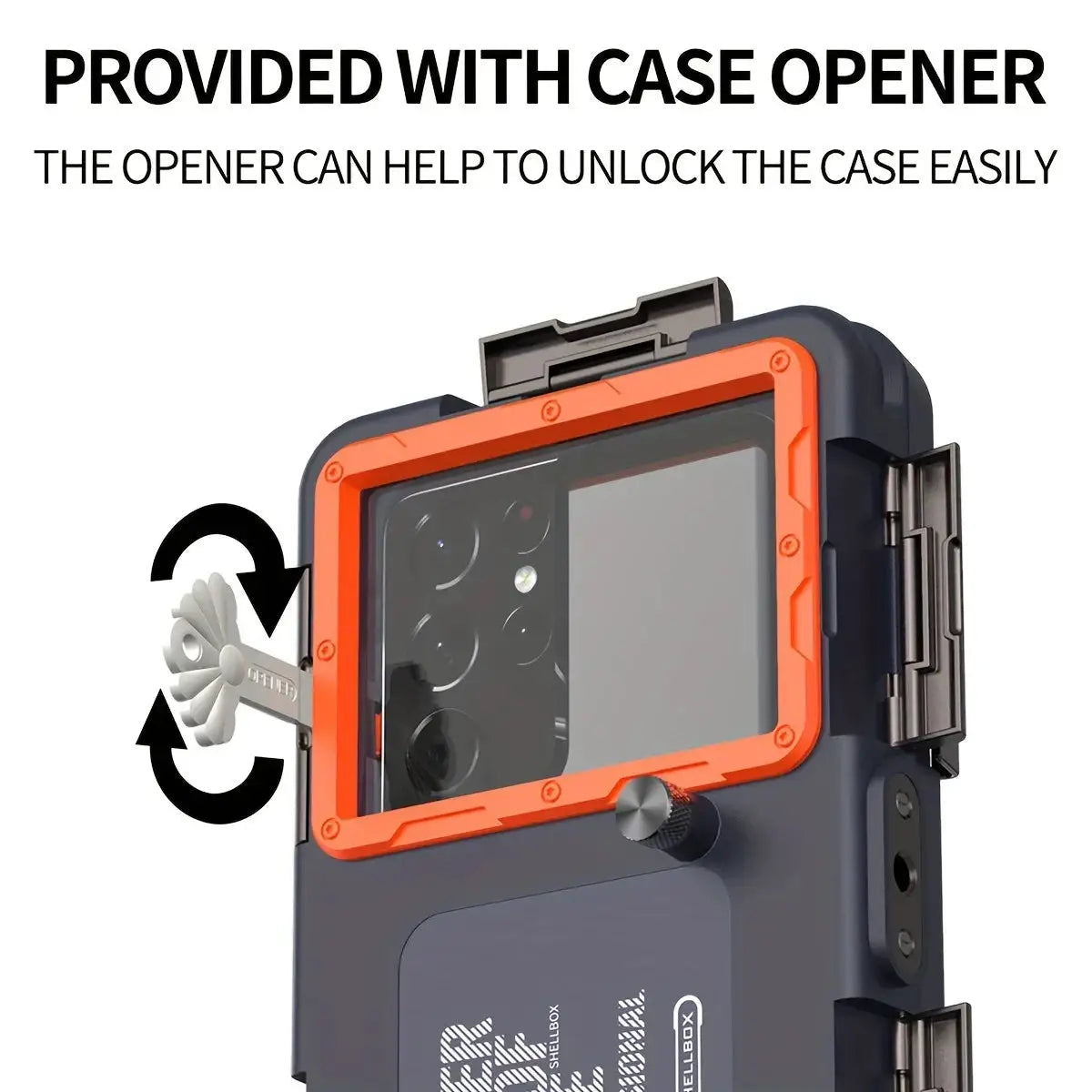 Waterproof Phone Case Holsters & 15m Diving 50ft Swimming Premium Protective Housing & Lanyard For iPhone Samsung 6.8" Phone