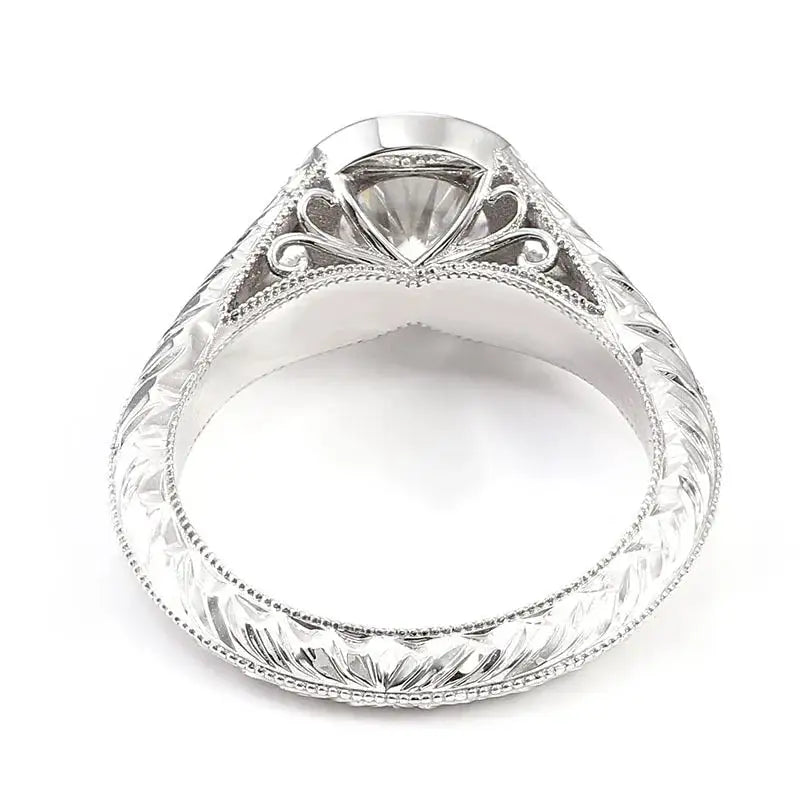 Silver Twisted Arm Engagement Ring — product image 4