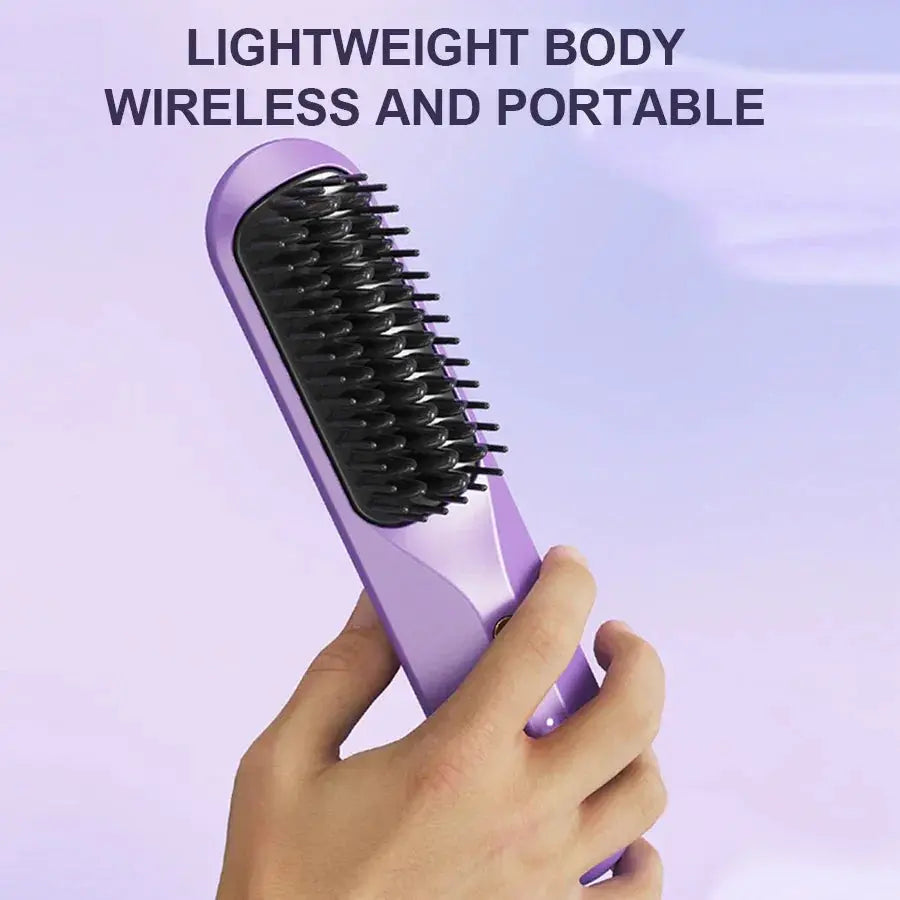 Cordless Electric Hair Straightener Brush Styler Pro