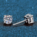 Moissanite Earrings in Sterling Silver Sale