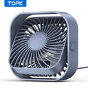 TOPK USB Portable Mini Fan 3 Speed 360°Rotatable Desk Fan
