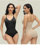 GUUDIA V Neck Spaghetti Strap Compression Bodysuit Slimming