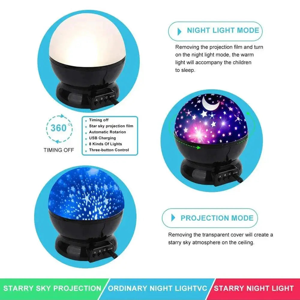Starry Sky Projector Night Light For Kids LED Lamp Magic