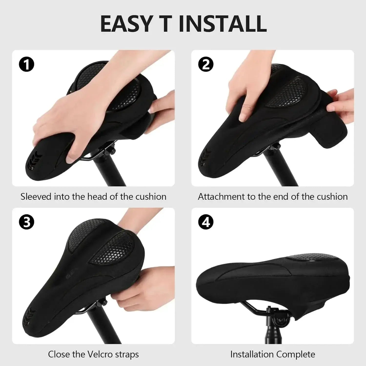 Gel Bike Seat Cushion Cover Peloton Compatible Padded Seat