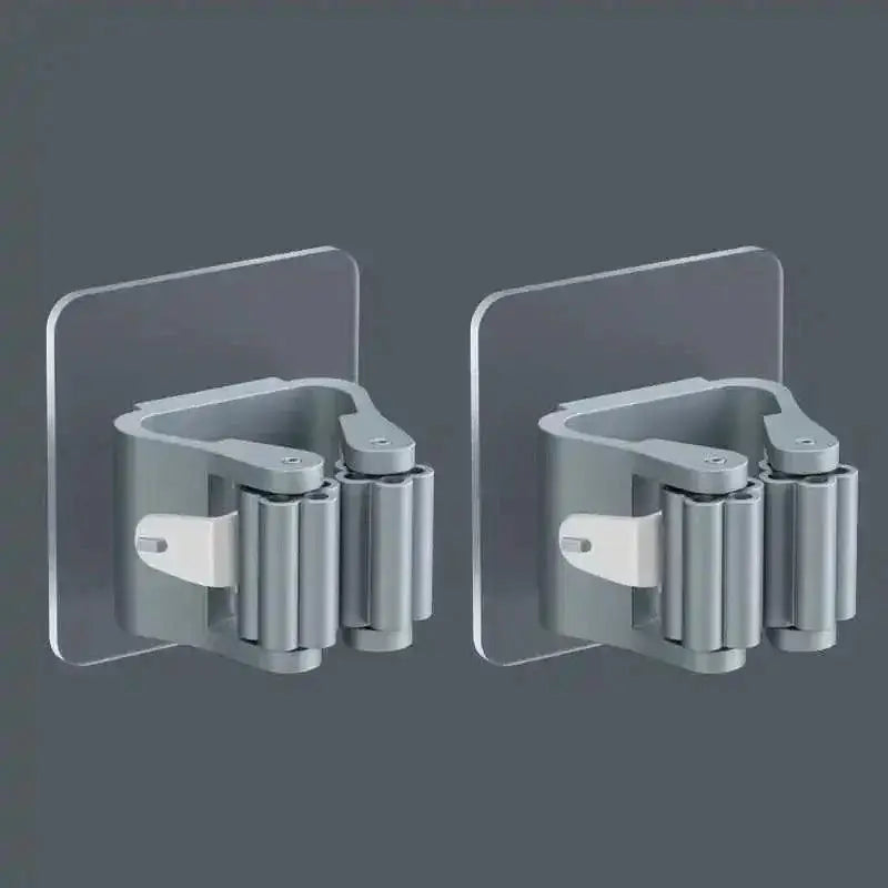 Home Bathroom Storage Rack Hooks Mop Organizer Waterproof