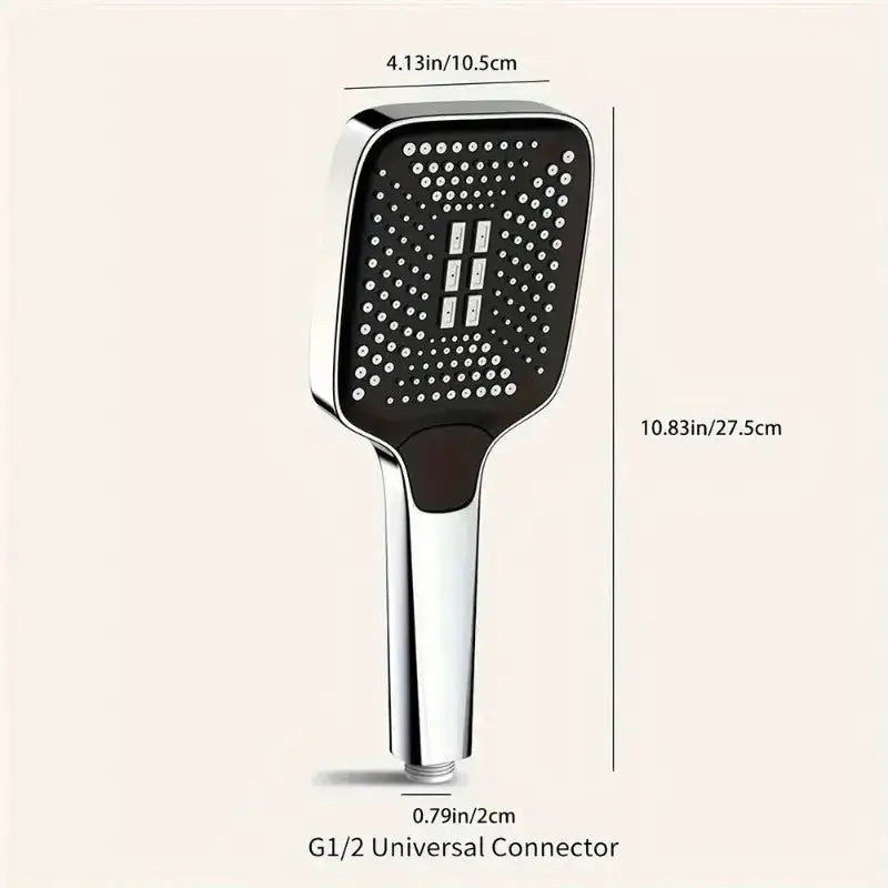 Adjustable 3-Mode High Pressure Shower Head Large Flow Water Saving Rainfall Shower Mixer Bathroom Accessory