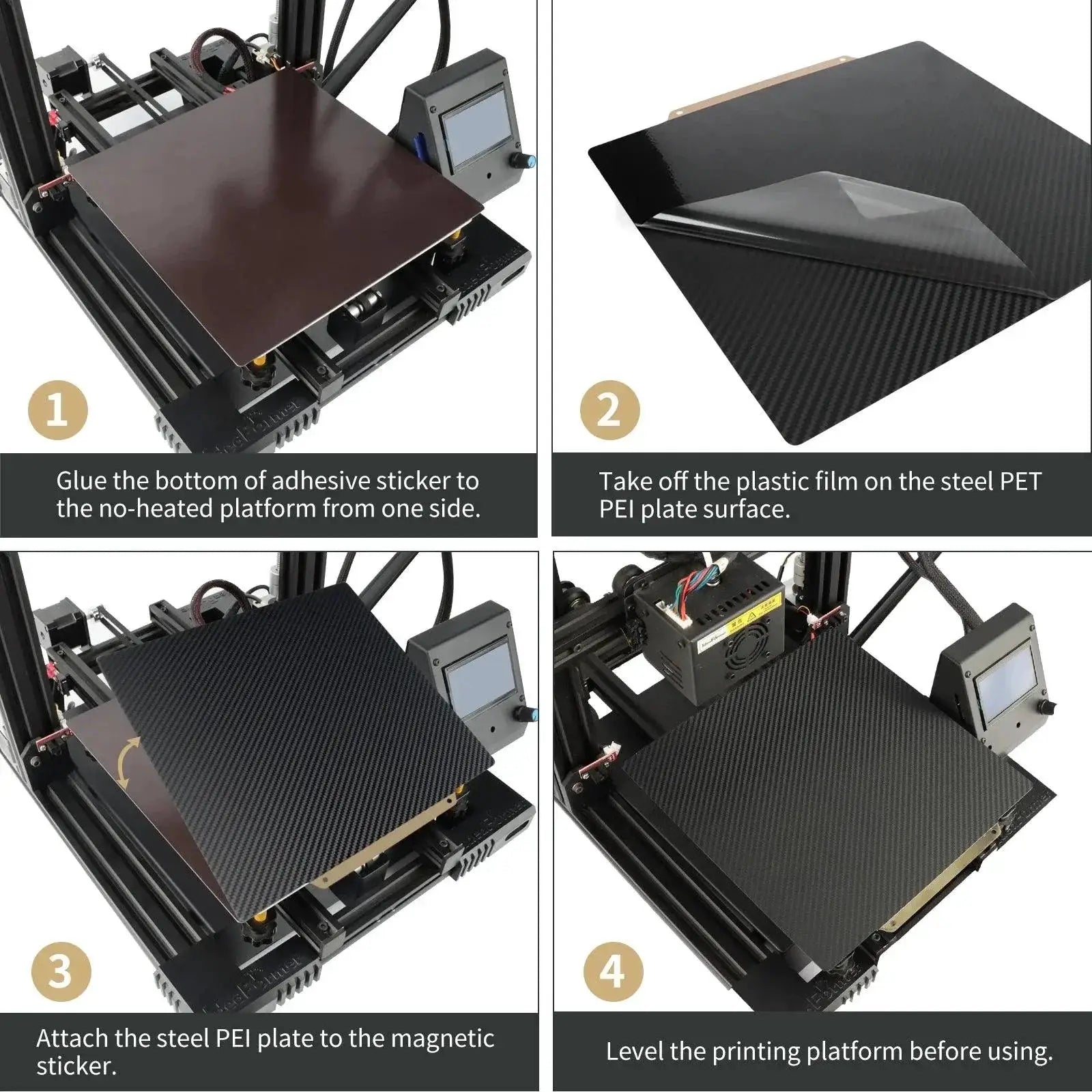 PEI Sheet Hot Bed Build Plate Upgrade For 3D Printers