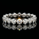 Moissanite Ring in Sterling Silver Wave