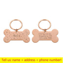 Personalized Pet ID Tag: Stylish Bone Engraved Pendant