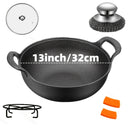 Cast Iron Skillet Set ( Inch) Pre-Seasoned, Heavy-Duty Pans for