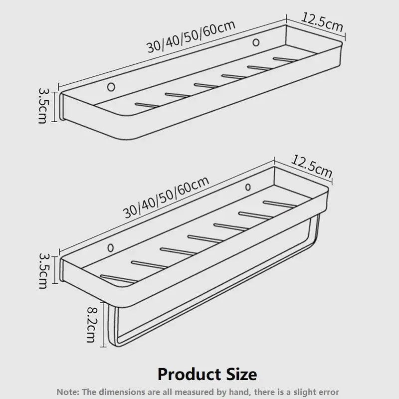 Black Aluminum Bathroom Shelf Organizer For Stylish Storage