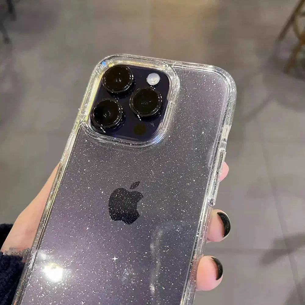 Glittering Shockproof Silicone Case for iPhone Pro Max