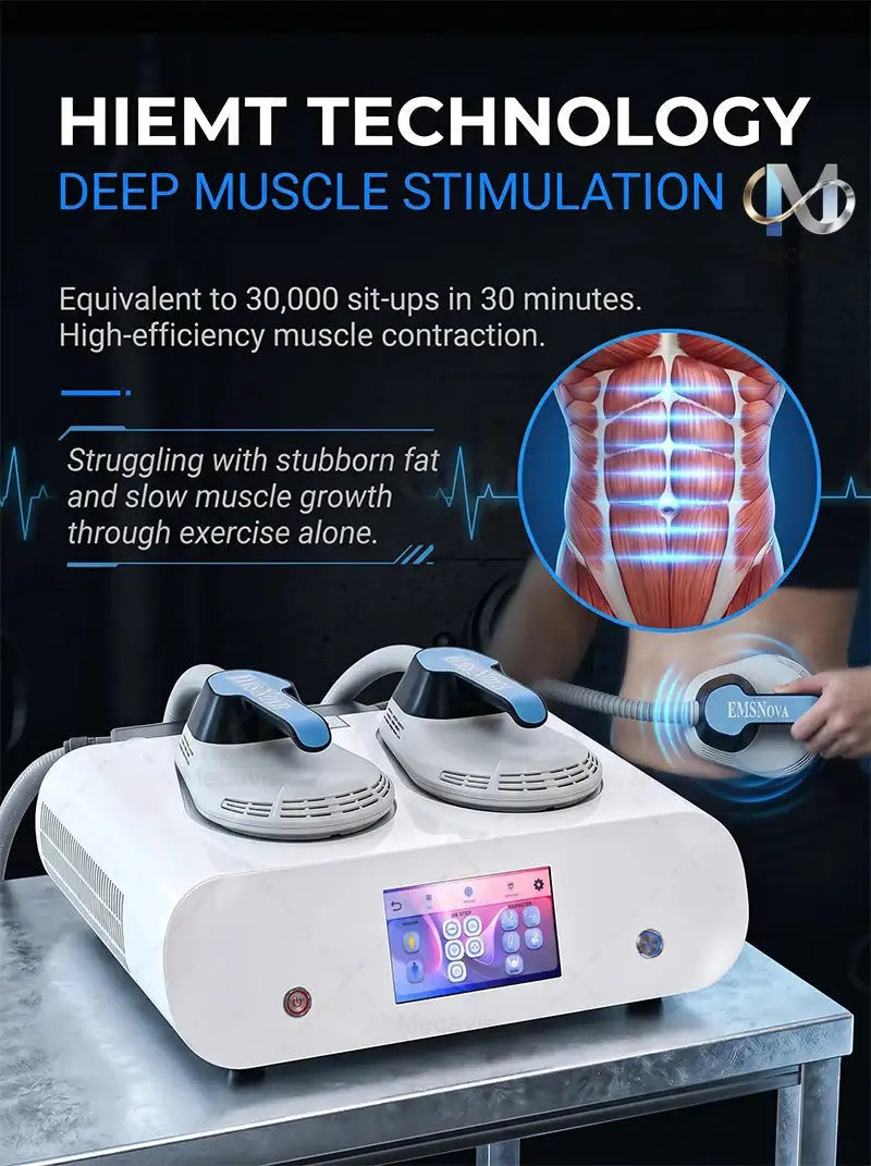 EMSNova NEO 2026 Portable 2‑Handles EMS Muscle Stimulator Fat Burning Weight Loss Body Sculpt Slim Shaping Salon Device for Body