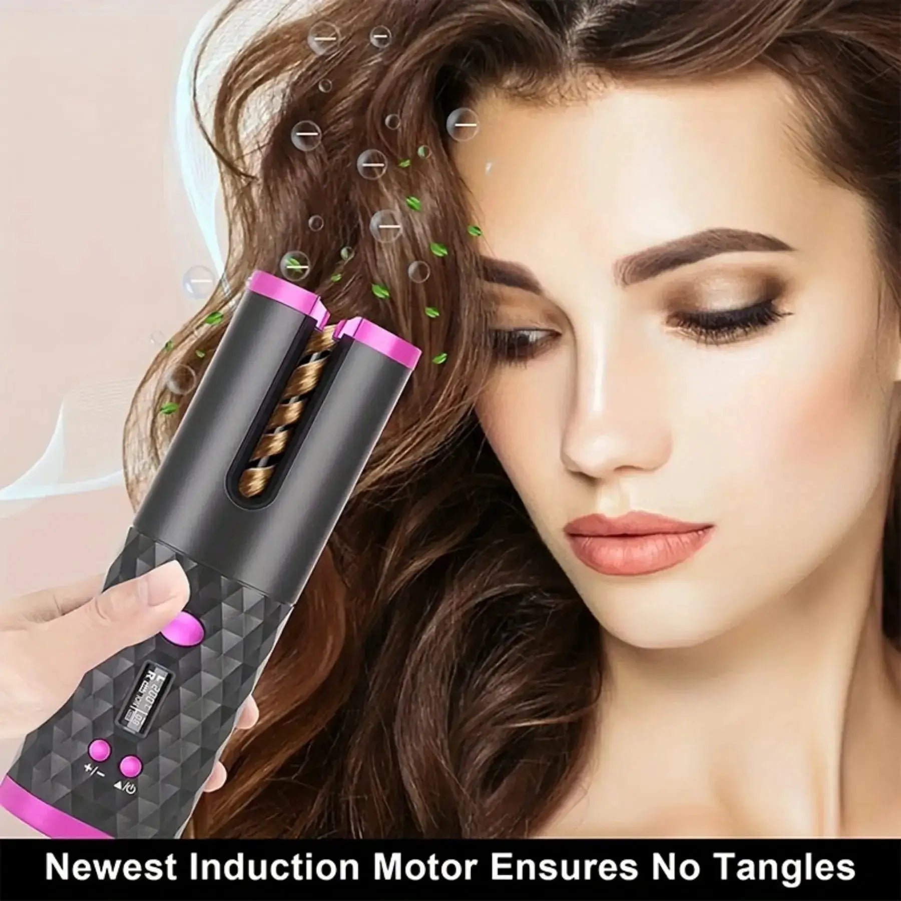 Cordless Automatic Rotation Hair Roller With 6 Temp Modes - OurLum.com
