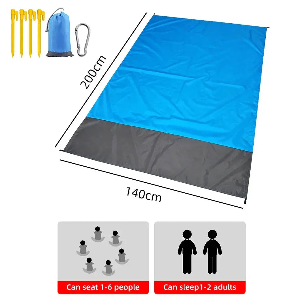 Portable Waterproof Beach Blanket And Camping Mat 2x2.1m