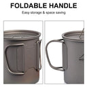 Camping Mug Foldable Titanium - Lightweight Outdoor Cup