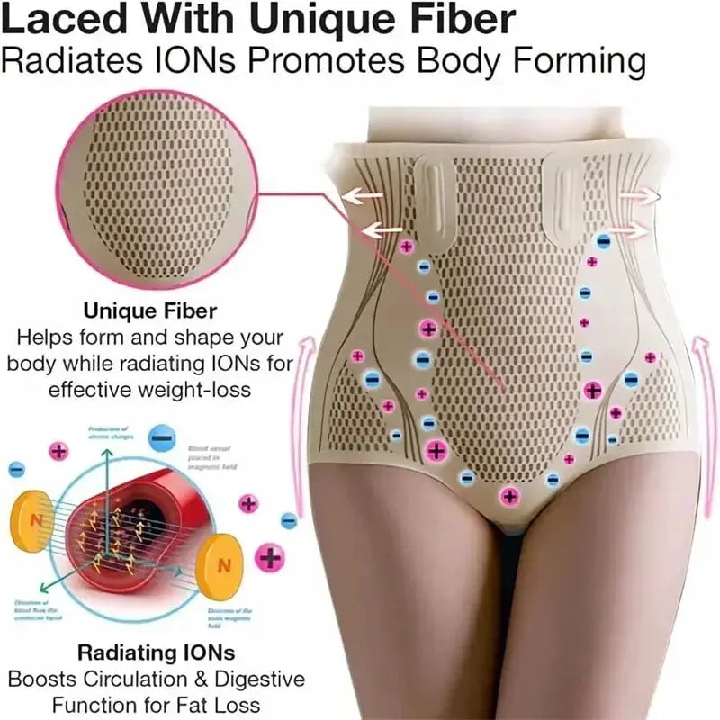 High Waisted Ice Silk Shapewear Panty For Tummy Control