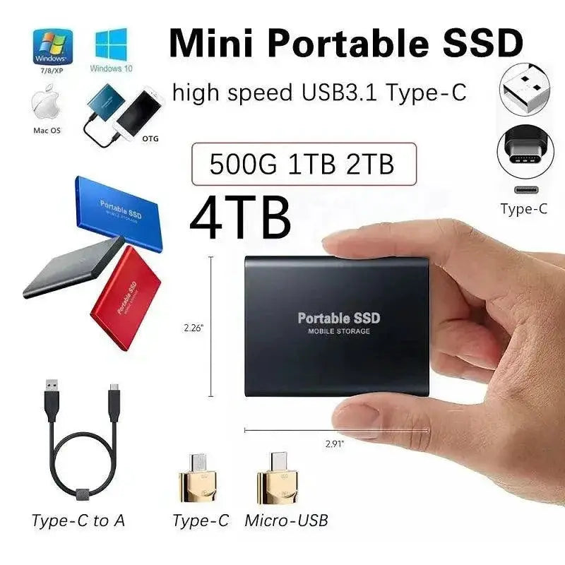 High Speed Portable External Hard Drive For Data Transfer