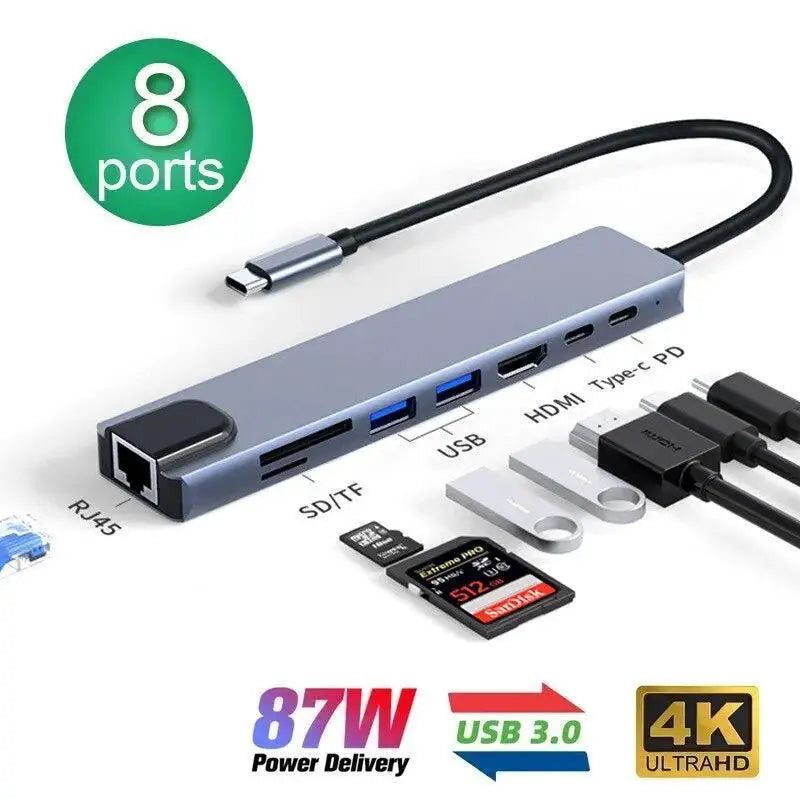 USB C Hub Docking Station Splitter For Seamless Connectivity
