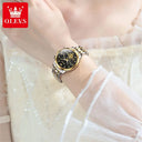 OLEVS Women Diamond Dial Steel