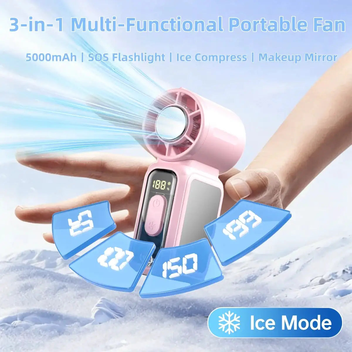 Portable Handheld Ice Cooling Fan — product image 8