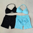 Seamless Yoga Set Women Quick Dry Push Up With Pad