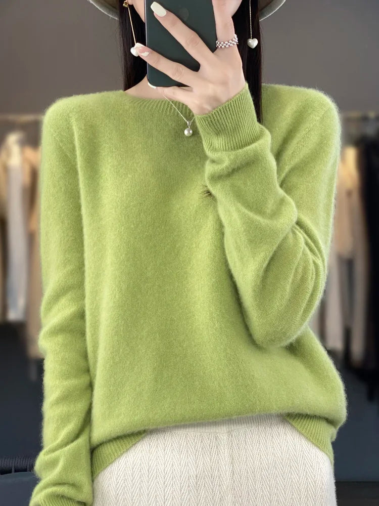 Crew Neck Winter Knit Sweater