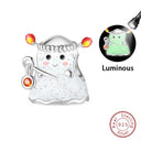 Sterling Silver Halloween Luminous Skull