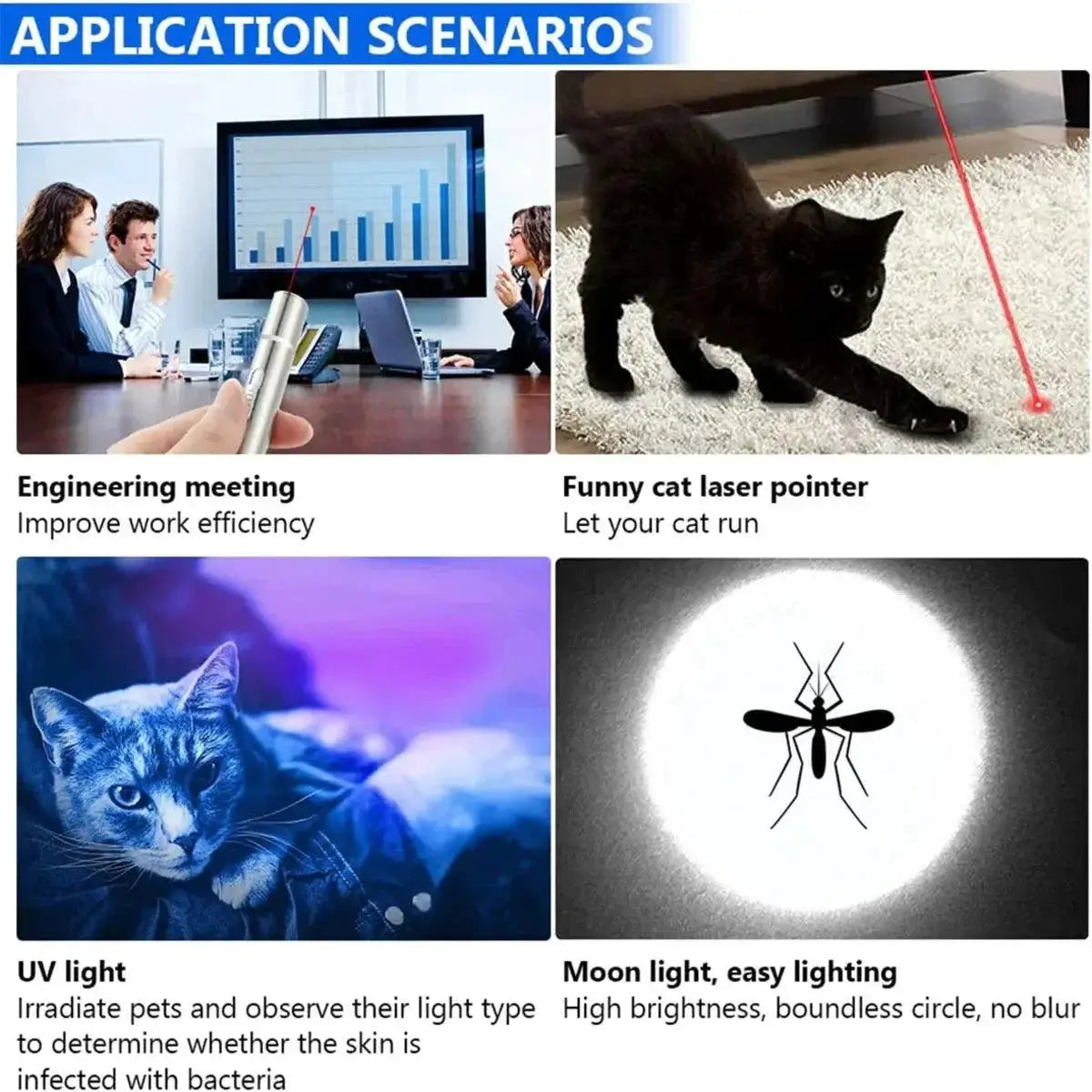 Cat Interactive Laser Pointer USB Rechargeable Chaser Pen