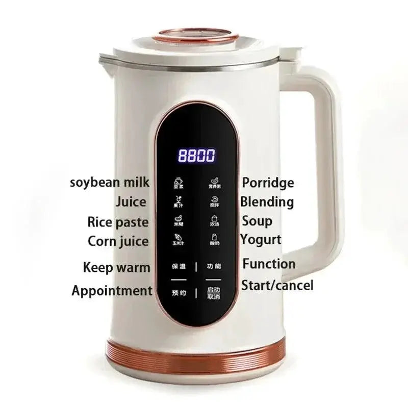 Electric Soy Milk Maker With 10 Leaf Blade 1500ml Juicer