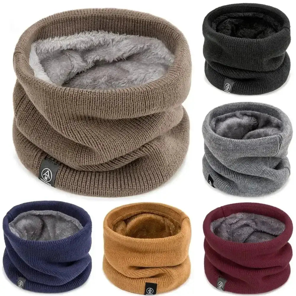 Winter Warm Knitted Ring Scarf Women Men Thick Muffler