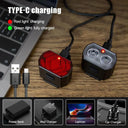Waterproof Mini Bike Lamp Front Light White Taillight Red