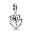 Halloween Skull Charm Bead Sterling