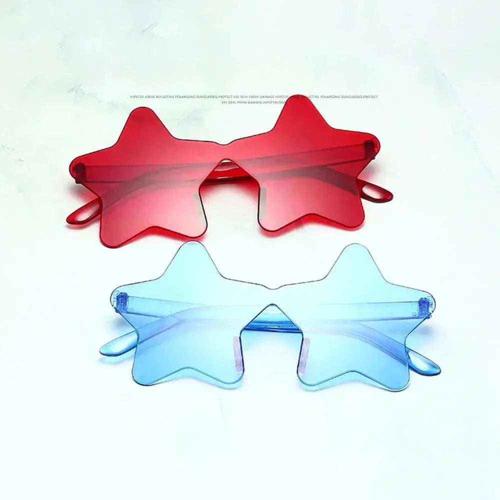 Frameless Star Shaped Sunglasses for Cosplay and Fashion
