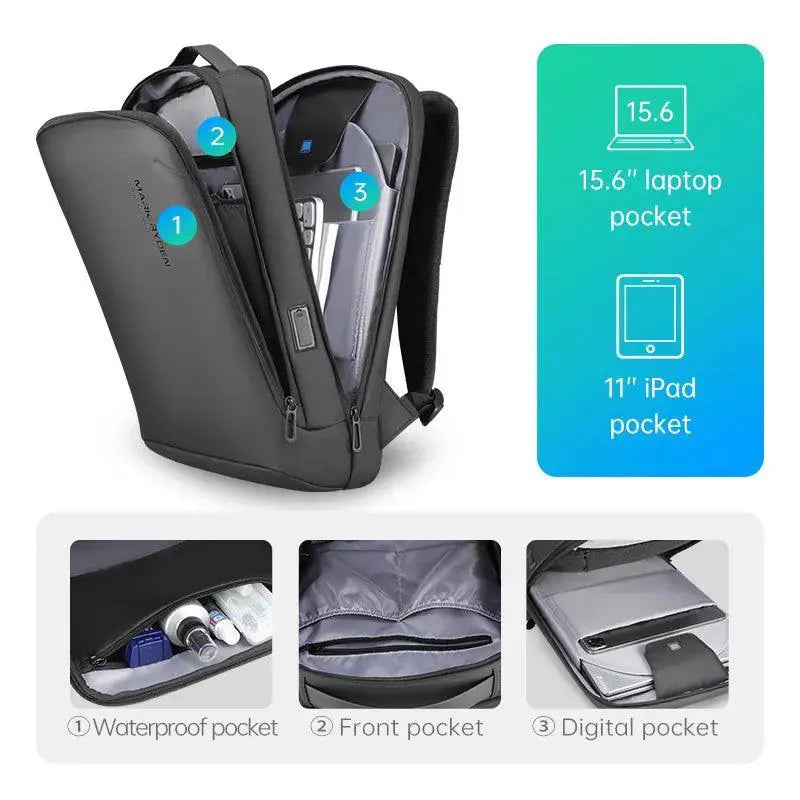 Mark Ryden Minimalist Business Backpack Hard Shell Laptop