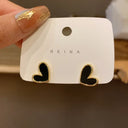 Heart Shaped Pearl Drop Earrings For Women Fashion Jewelry Accessories