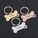 Personalized Pet ID Tag: Stylish Bone Engraved Pendant