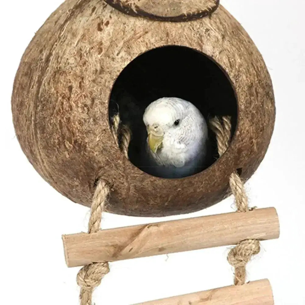 Coconut Shell Bird Nest Hideout Eco Friendly Habitat Home