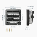 VEVOR Shutter Exhaust Fan 12 Inch with Humidity Controller