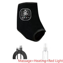 12 modes and 36 gears Heated Ankle Foot Massager - Rechargeable EMS Muscle Stimulator With Red Light For Deep Pain Relief