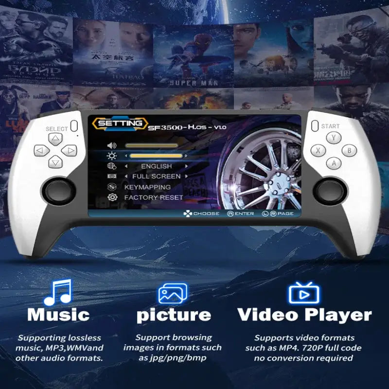 Pocket Game Console 5.0 Large Screen High Definition Retro Style Miniature Dual Joysticks Two-player Fighting Arcade-style