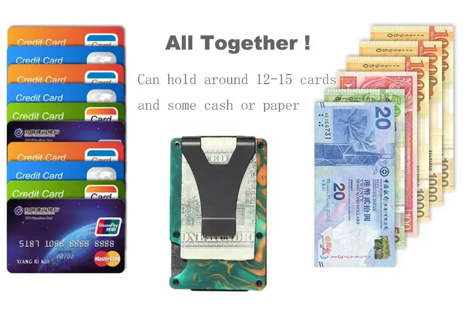 Mens Minimalist Slim Wallet Card Case Credit Card Holder