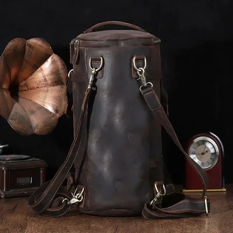 Luufan Leather Backpack For Men Vintage Style Unique Design