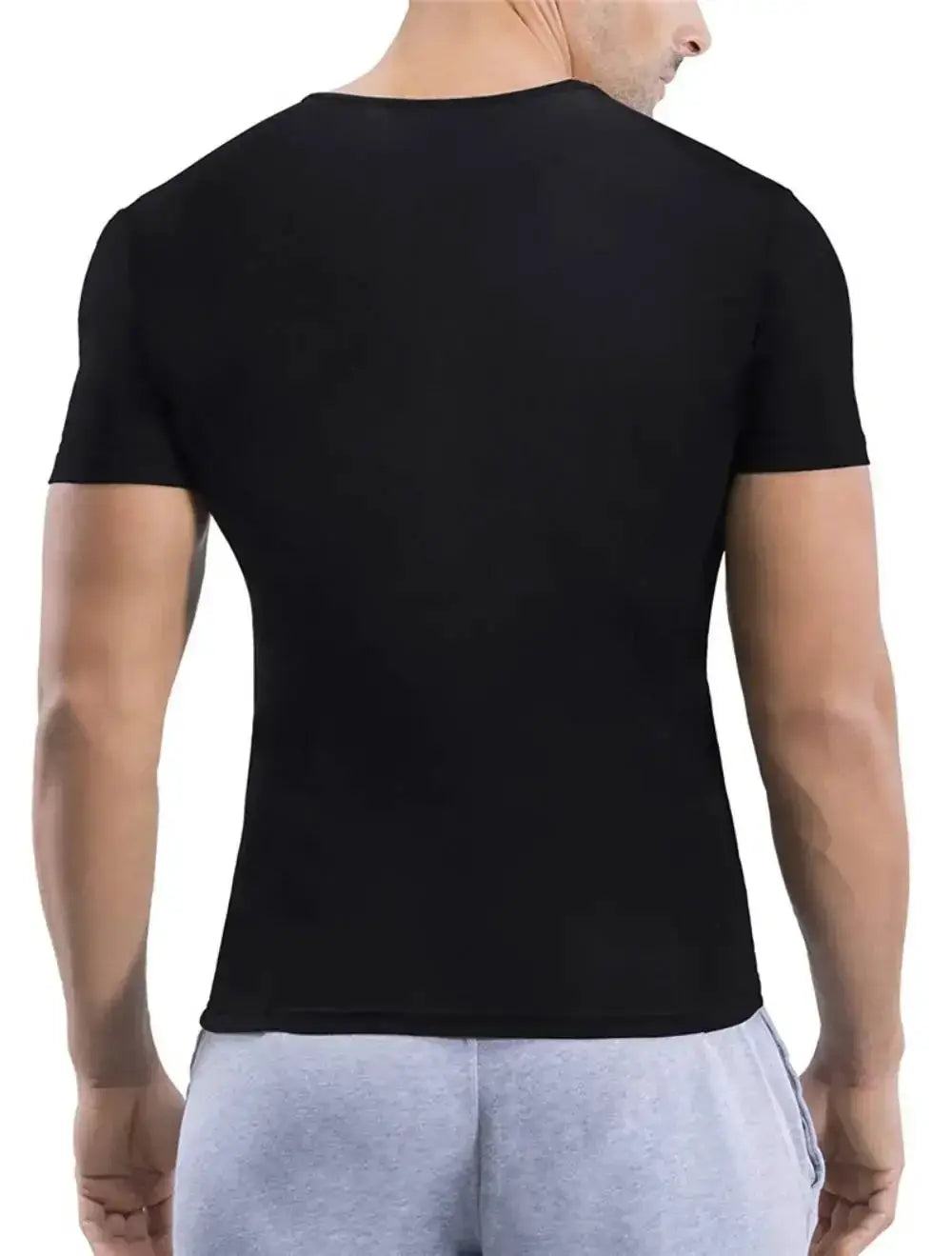 Men Sauna Sweat Suit T Shirt Body Shaper Reducing Girdles