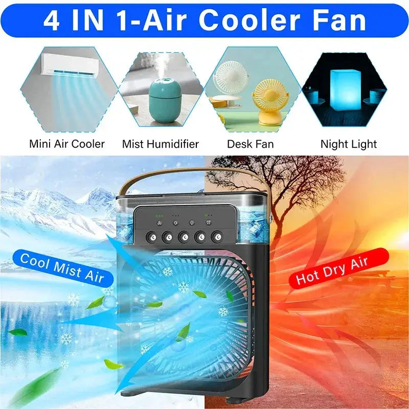 Stand Fan Air Cooler Portable Cooling Unit With Heating - OurLum.com