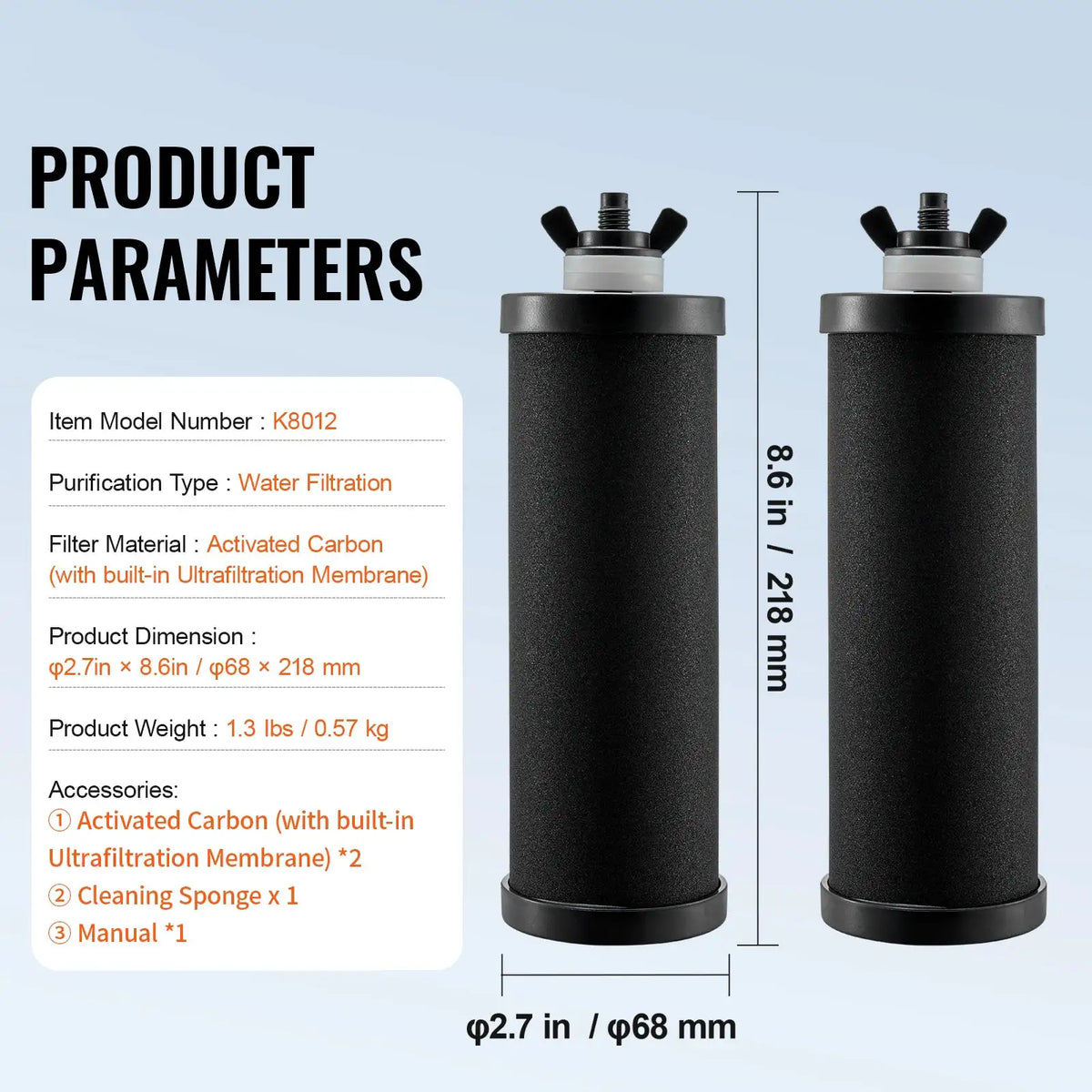 SucceBuy Water Filters Replacement Purification Elements — product view 7