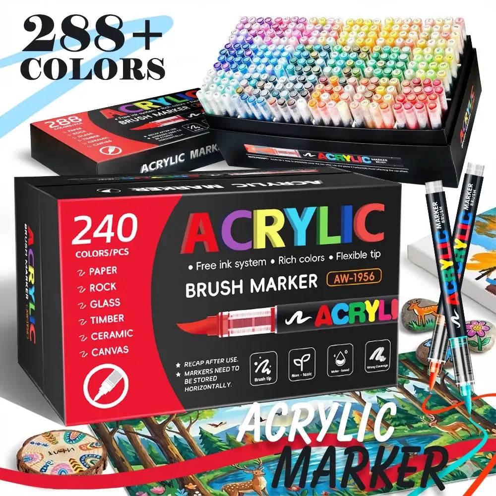 Acrylic Brush Marker Set — product view 3
