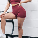 High Waist Scrunch Butt Seamless Yoga Shorts for Women