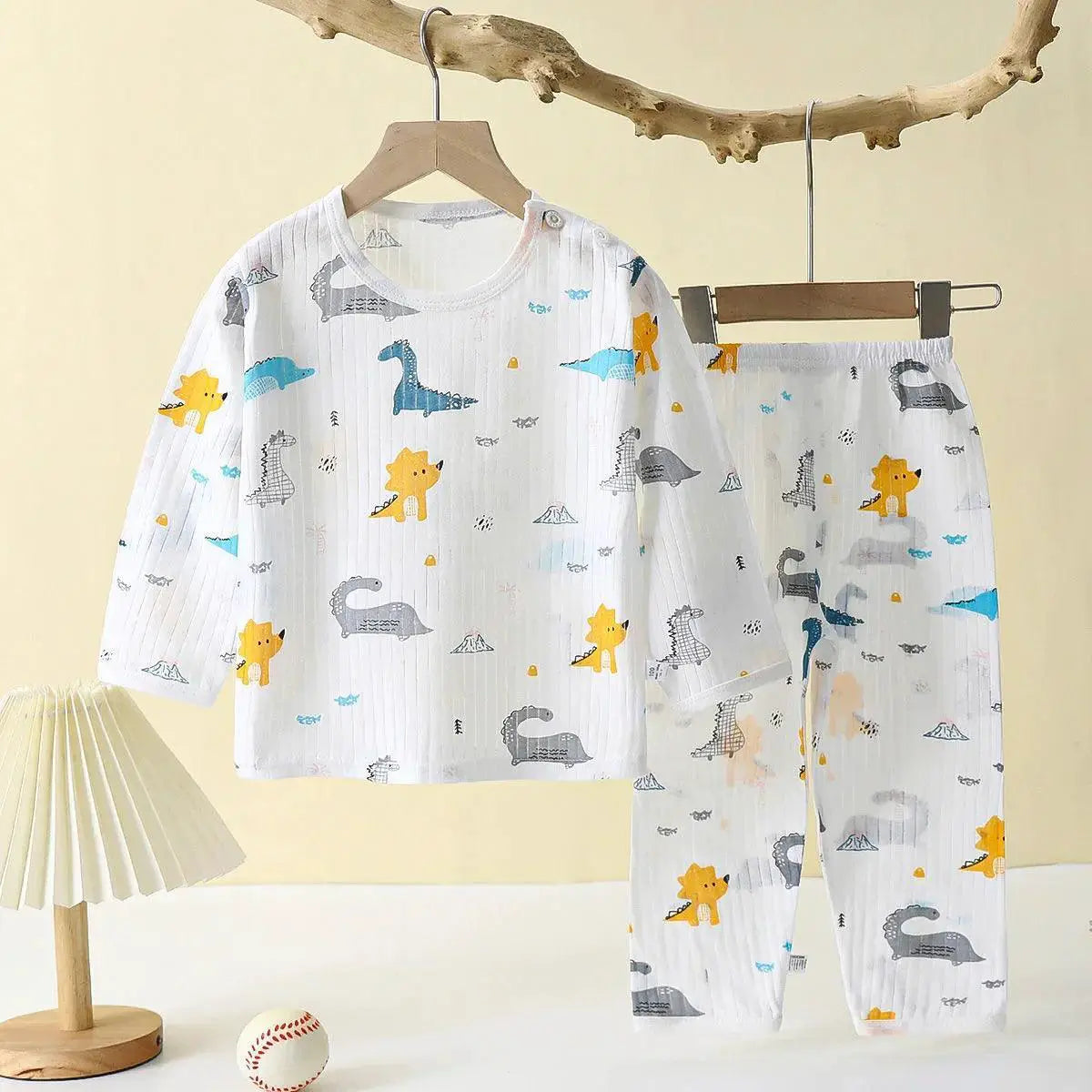 Soft Cotton Kids Pajama Set Cute Cartoon Sleepwear