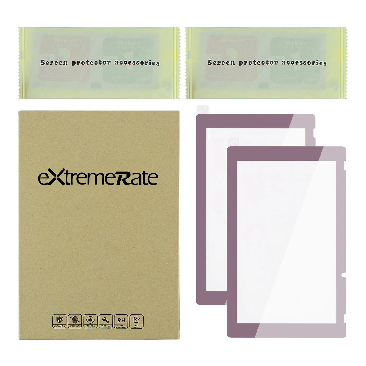 eXtremeRate 2 Pack Border Transparent